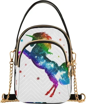 Women's Wave Cross Body Chest Bag, 52 inch Gold Chain Shoulder Handbag Purse
