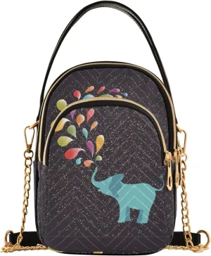 Women's Wave Cross Body Chest Bag, 52 inch Gold Chain Shoulder Handbag Purse