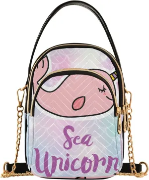 Women's Wave Cross Body Chest Bag, 52 inch Gold Chain Shoulder Handbag Purse