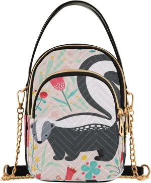 Women's Wave Cross Body Chest Bag, 52 inch Gold Chain Shoulder Handbag Purse
