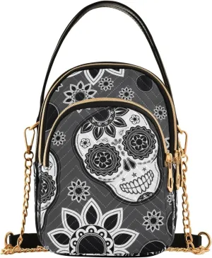 Women's Wave Cross Body Chest Bag, 52 inch Gold Chain Shoulder Handbag Purse