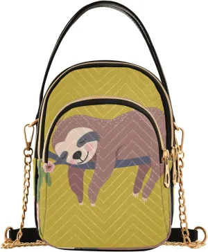 Women's Wave Cross Body Chest Bag, 52 inch Gold Chain Shoulder Handbag Purse