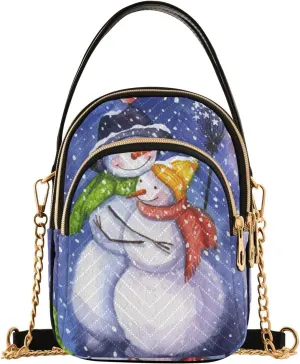 Women's Wave Cross Body Chest Bag, 52 inch Gold Chain Shoulder Handbag Purse
