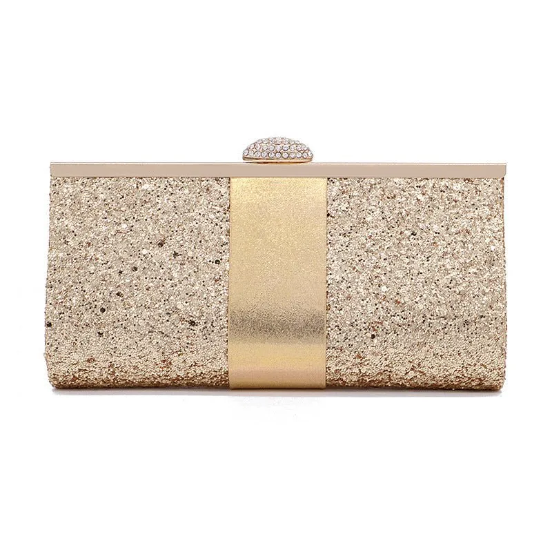 Women's Wedding Clutch Purse and Handbag Sequin Diamond Evening Bag