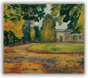 World Famous Paintings Park in Kösen Oil Painting Reproductions Canvas Print Retro Wall Art Artwork Picture for Home Office Wall Decor 80x96cm Framed
