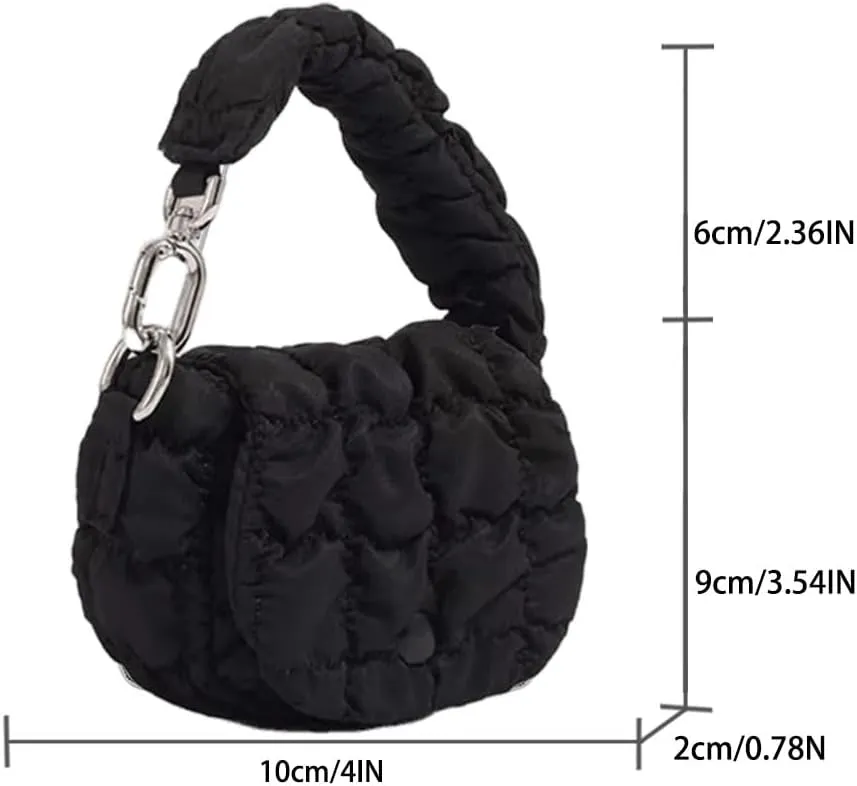 Wrinkle Cloud Bag - Women's Mini Puff Handbag, Wrinkle Designer Evening Dress Wallet