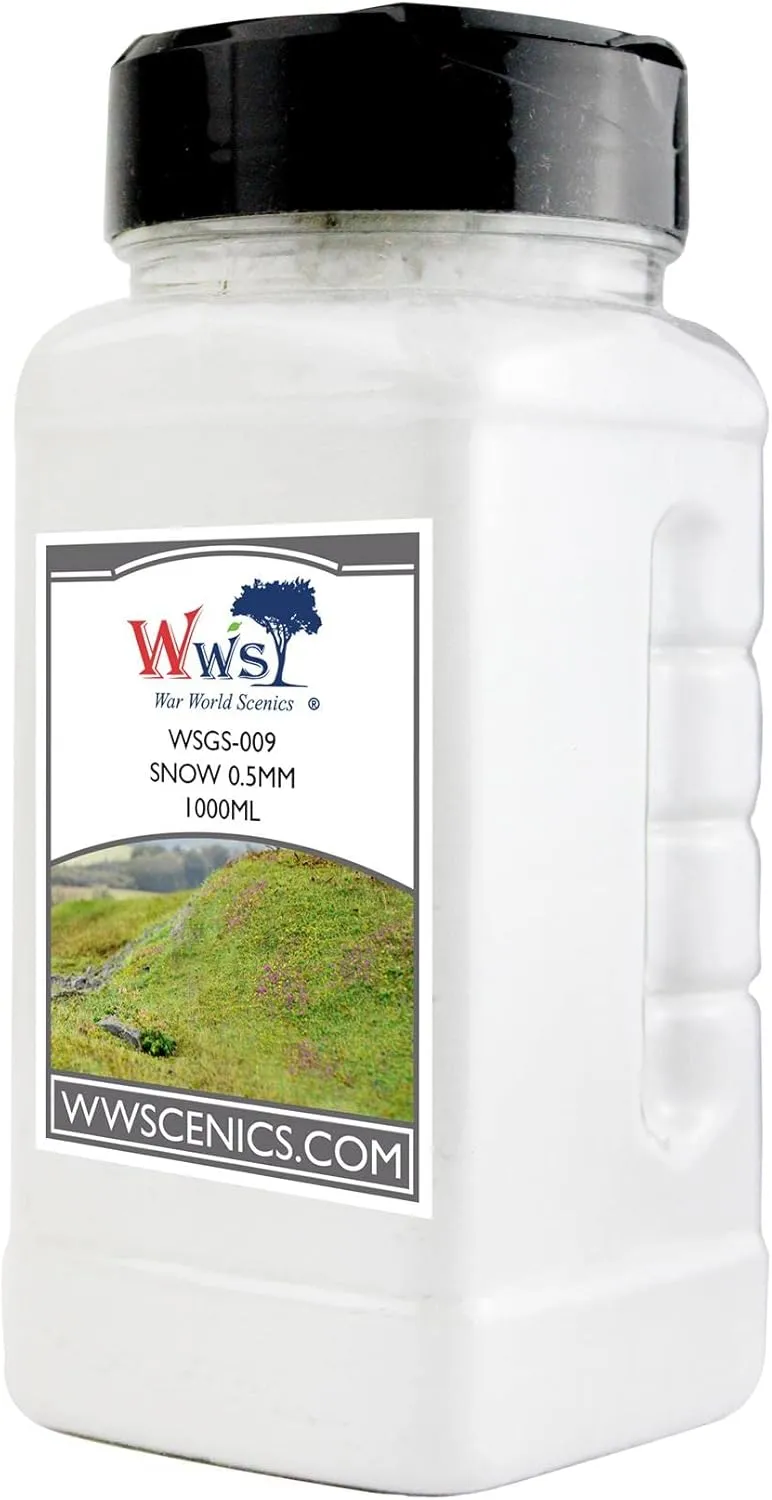 WWScenics | 0.5mm Snow Scatter | 1000ml Can | WSG1-089 | Realistic Model Scenery Material