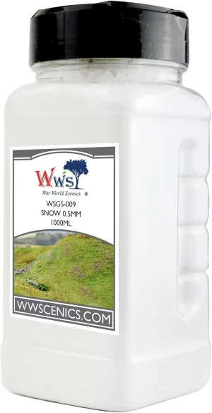 WWScenics | 0.5mm Snow Scatter | 1000ml Can | WSG1-089 | Realistic Model Scenery Material