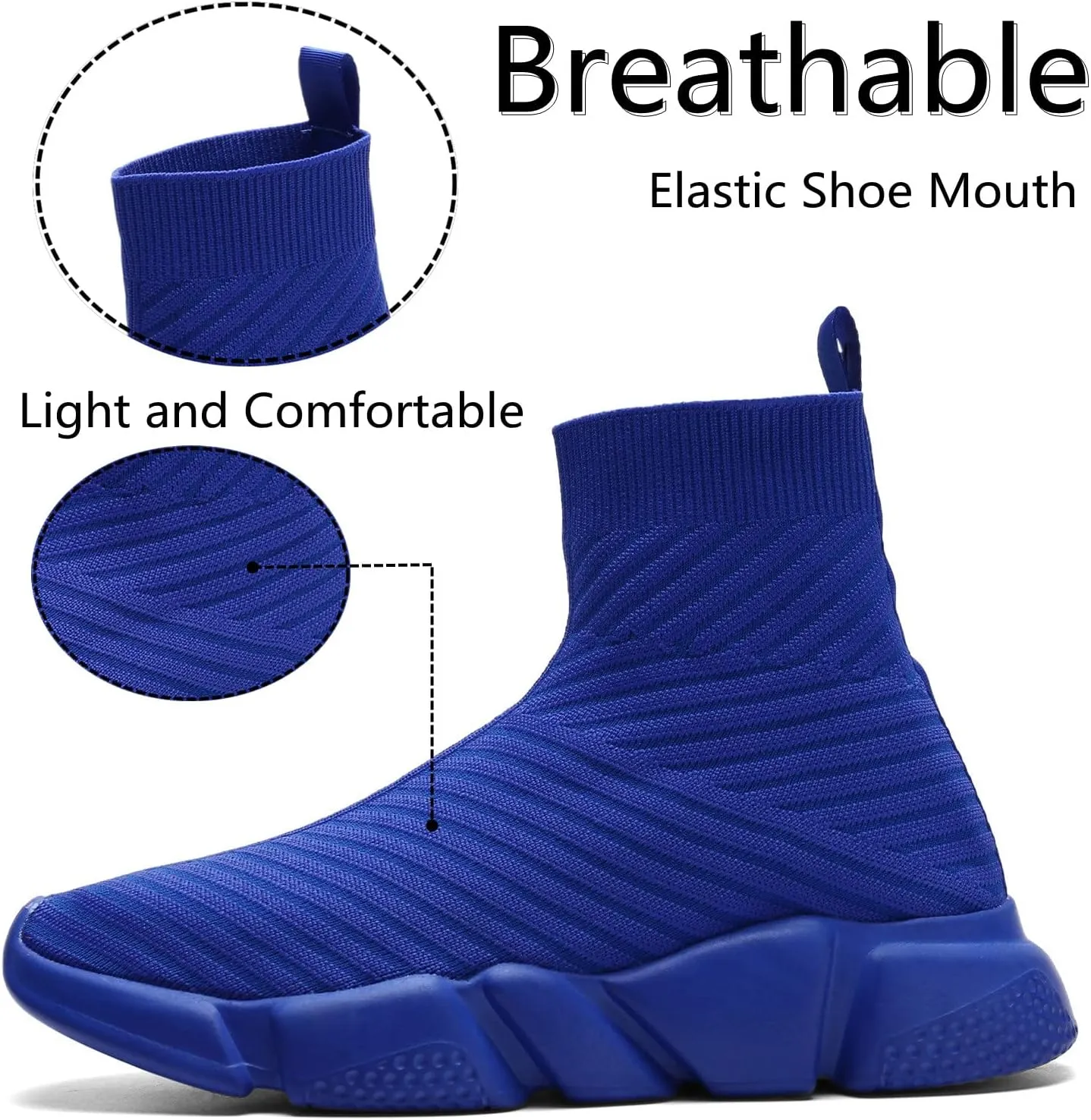 WXQ Men's Running Shoes Comfortable Lightweight Breathable Walking Shoes Mesh Workout Casual Sports Shoes