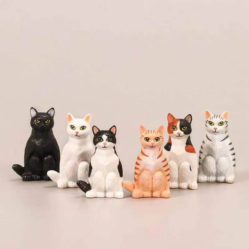 X 70892 SQUATTING CATS FIGURINES-DISCONTINUED