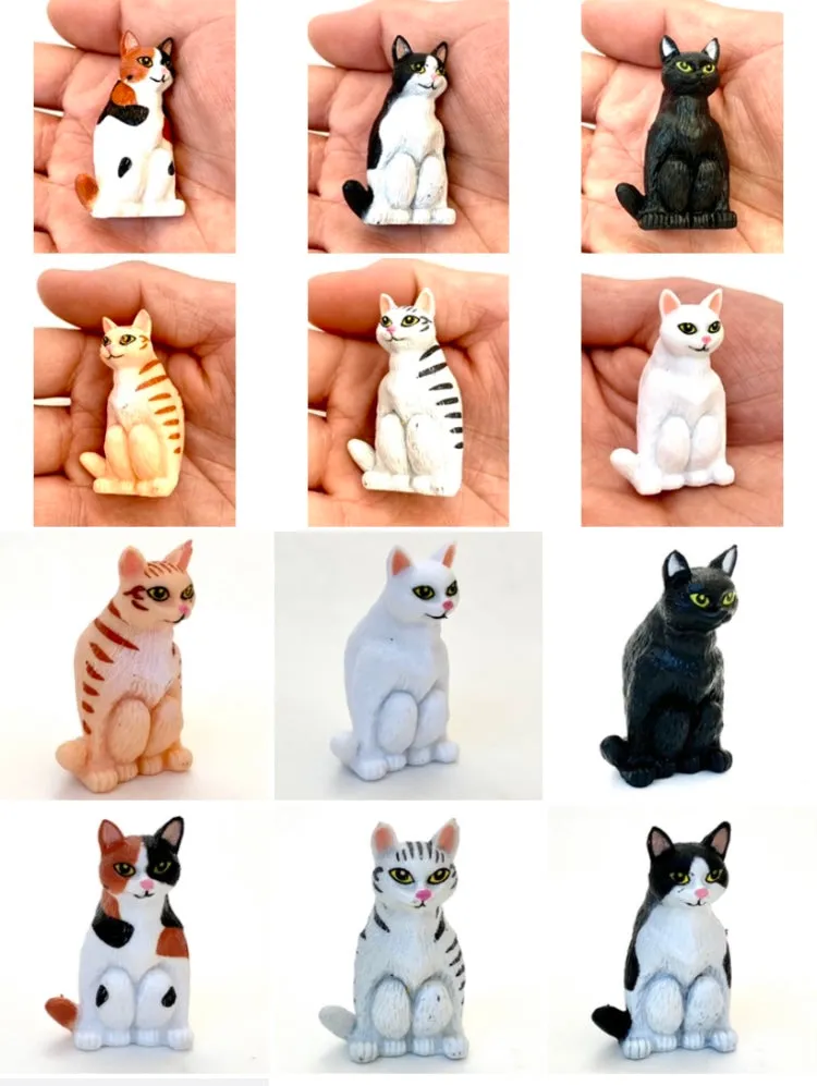 X 70892 SQUATTING CATS FIGURINES-DISCONTINUED