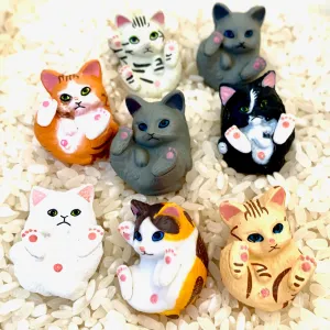 X 70893 CURLING CATS FIGURINES-DISCONTINUED