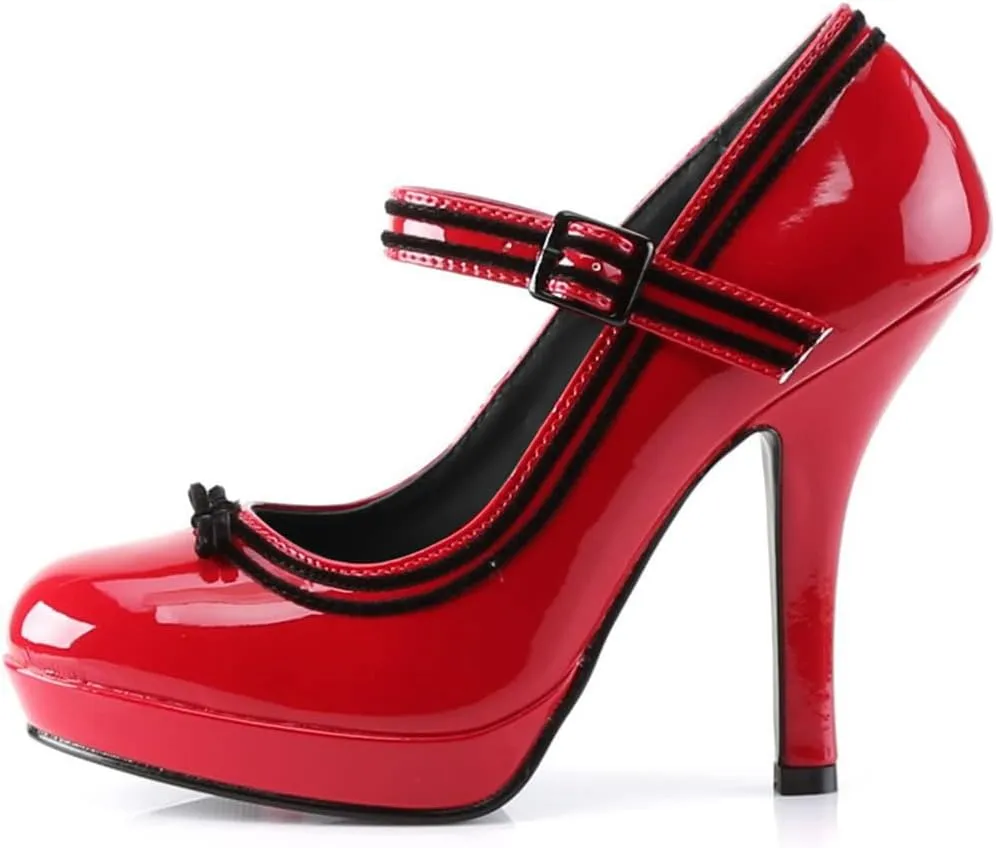 YDN Women Platform Round Toe Pumps Single Strap High Heel Mary Jane Office Formal Wear Dressy Shoes Size 4-15 US