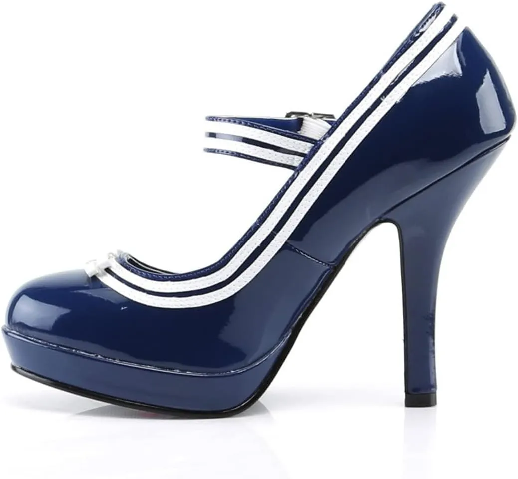 YDN Women Platform Round Toe Pumps Single Strap High Heel Mary Jane Office Formal Wear Dressy Shoes Size 4-15 US