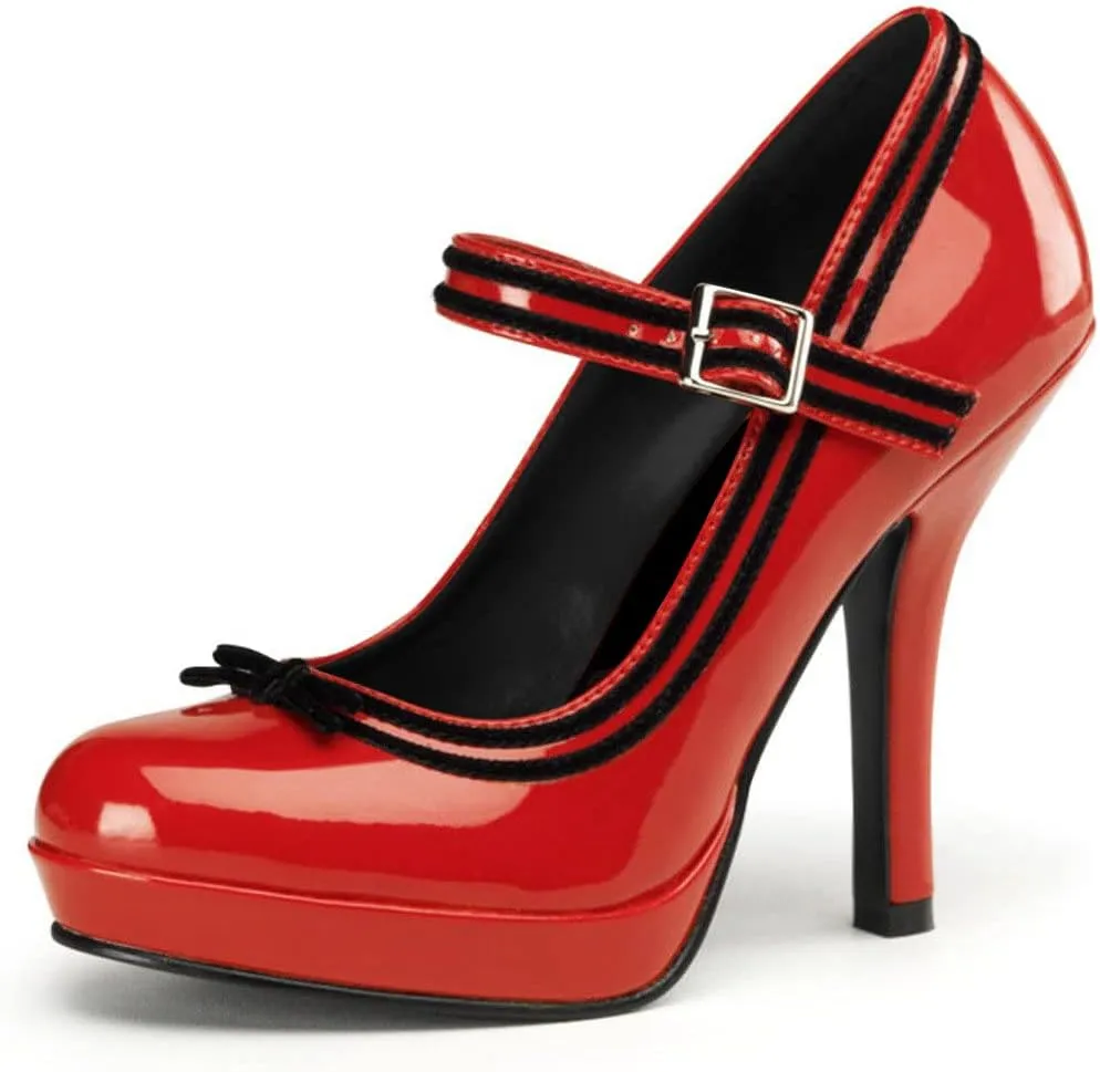 YDN Women Platform Round Toe Pumps Single Strap High Heel Mary Jane Office Formal Wear Dressy Shoes Size 4-15 US
