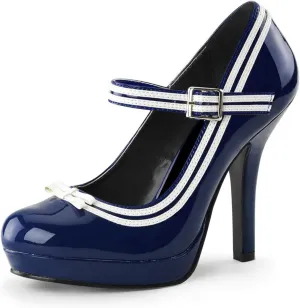 YDN Women Platform Round Toe Pumps Single Strap High Heel Mary Jane Office Formal Wear Dressy Shoes Size 4-15 US