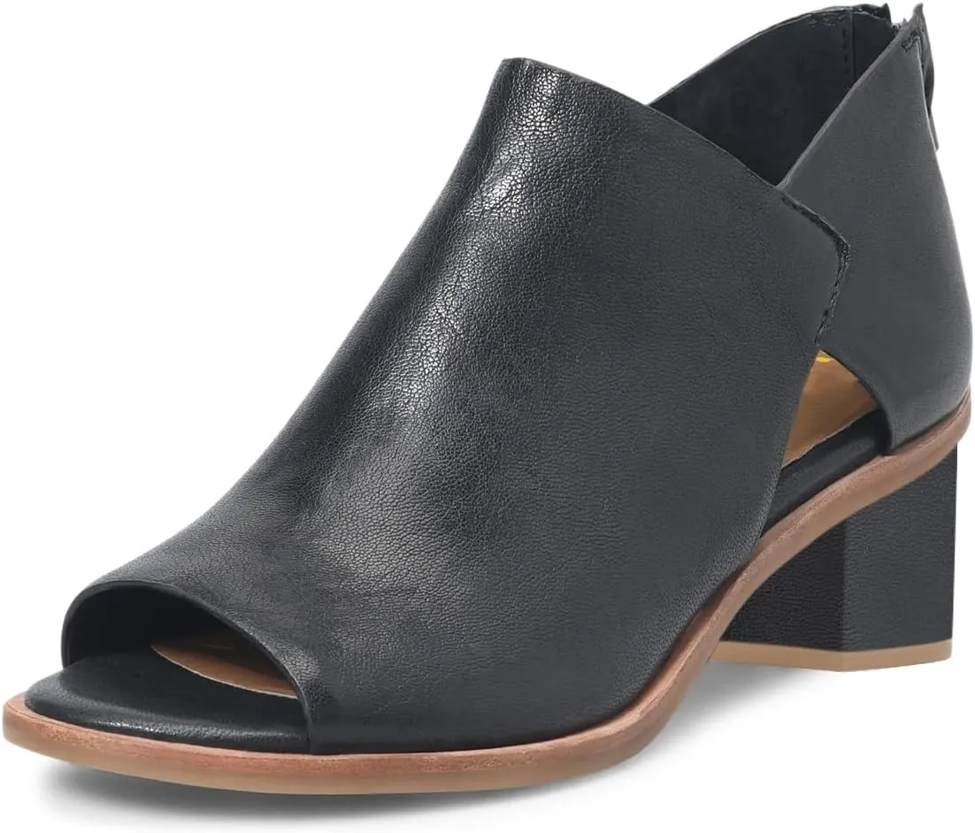 YDN Women's Peep Toe Booties Low Chunky Block Heels Back Zipper Sandal Ankle Boots Comfy Dress Daily Shoes Size 4-16 US