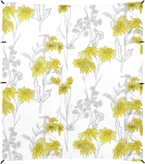 Yellow Wildflowers Plants White Beach Canopy Tent Outdoor Sun Shade Patio Picnic Portable Camping Shelter 9.2 × 10.5 FT Shelters with Anchor Poles Easy up