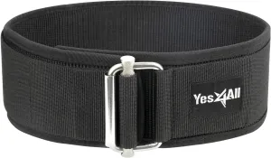 Yes4All 100% Leather Premium Weightlifting Belt/Genuine Leather/ 2in1 Dip Belt With Chain/Self-locking Belt, Robust Alloy Steel Buckle 10mm Thick For Heavy Lifting, Squats, Deadlifts, and More