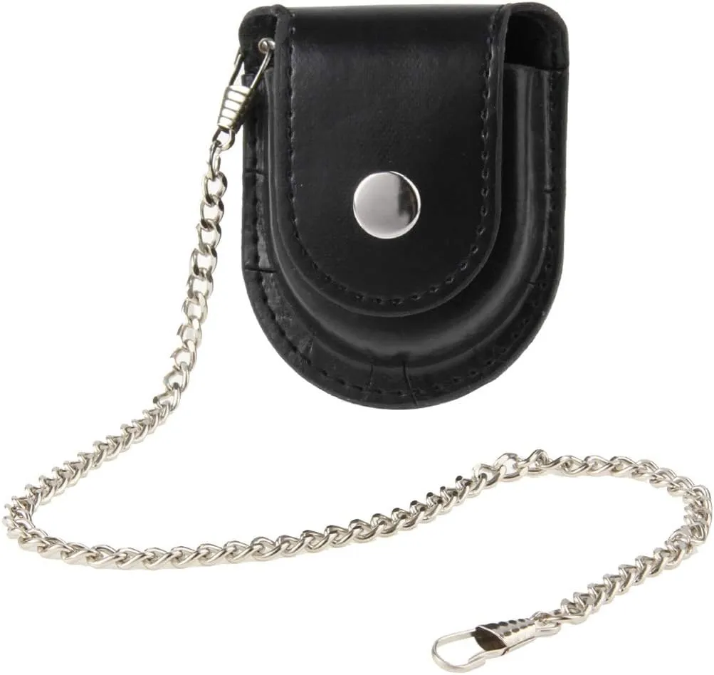 YLSB ACDD Retro Pocket Watch Holster/Leather Pouch/Belt Bag with Chain