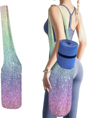 Yoga Mat Bag, Soft Canvas Storage Bag Fashion Mat Bag for Clothes Dorm Organizer with Pocket Shoulder Strap
