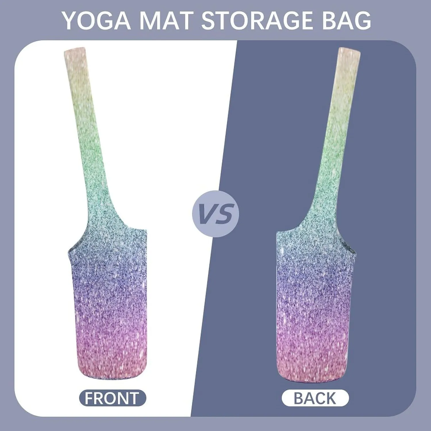 Yoga Mat Bag, Soft Canvas Storage Bag Fashion Mat Bag for Clothes Dorm Organizer with Pocket Shoulder Strap