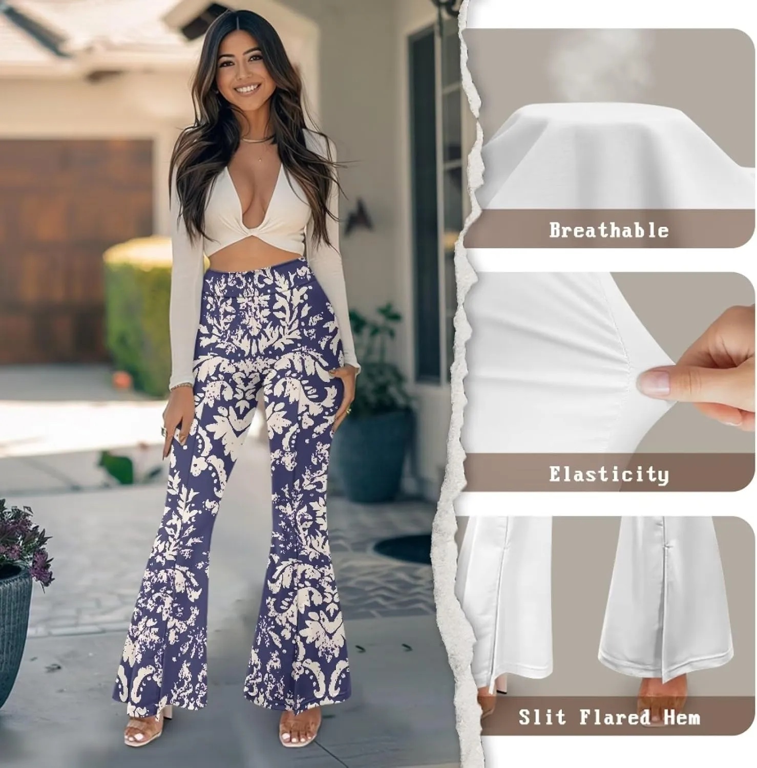 Yoga Pants for Women Wide Leg Pants High Waist Workout Pants