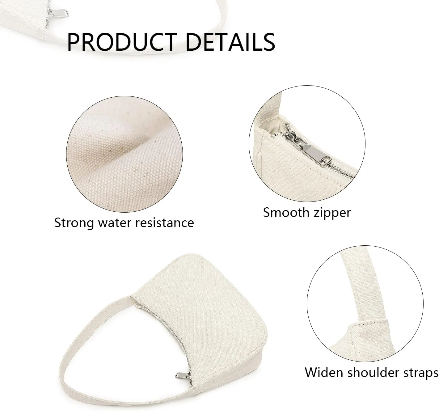 YONBEN® Women's Shoulder Bag Handbag Purse Simple One-Shoulder Underarm Bag Lightweight and Practical