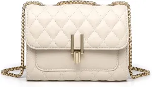 YXBQueen Designer Crossbody Bags for Women Quilted PU Leather Handbag Designer Chain Bags Flap Handbag