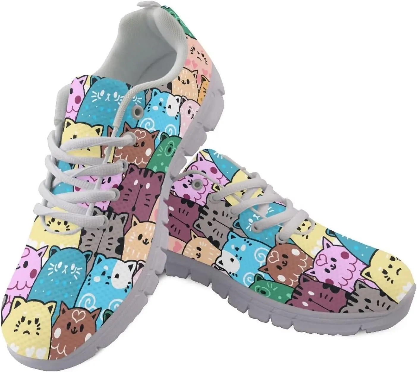 Yzaoxia Tennis Shoes for Women Breathable Mesh Sneakers Walking Running Sports Shoes Size 5-12