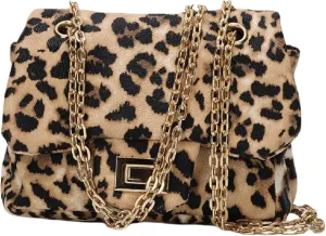 ZGMYC Little Girls Toddlers Crossbody Purse Leopard Pattern Shoulder Bag Handbag with Chain Strap