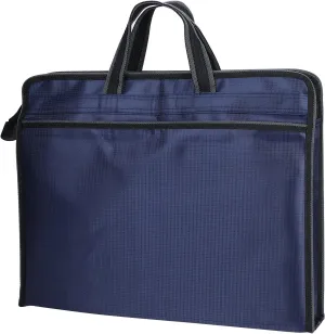 Zippered Document Bag with Handle Oxford Waterproof Portfolio Case Lightweight Business Briefcase Handbag A4 File Organizer