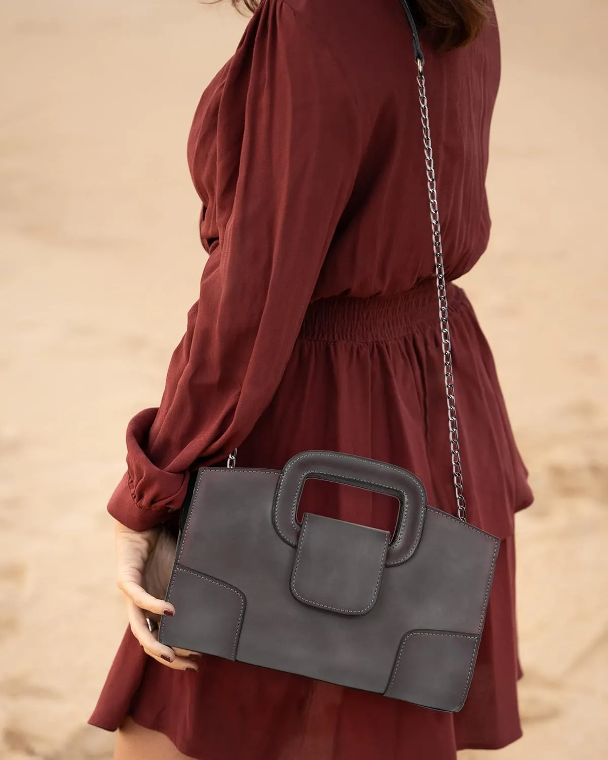 ZLMBAGUS Women Vintage Flap Tote Top Handle Satchel Handbags PU Leather Clutch Purse Shoulder Bag