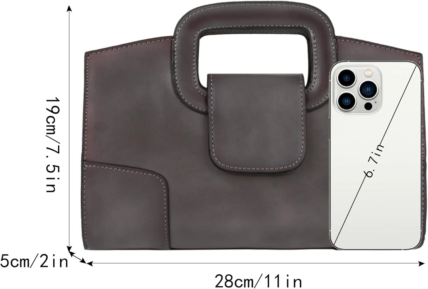 ZLMBAGUS Women Vintage Flap Tote Top Handle Satchel Handbags PU Leather Clutch Purse Shoulder Bag